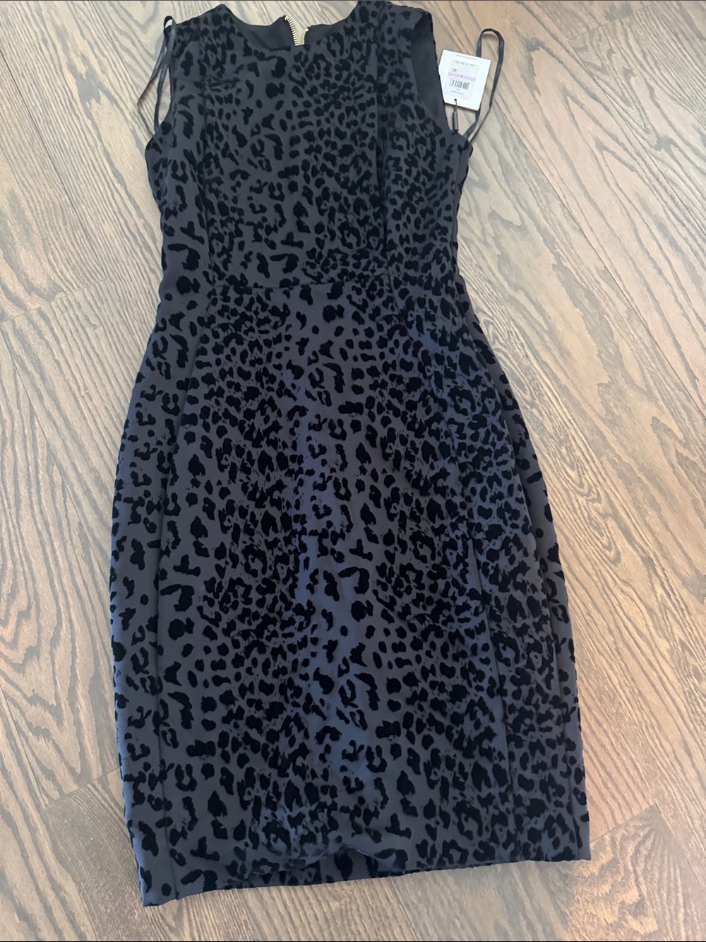 Calvin Klein Leopard Print Velvet Dress